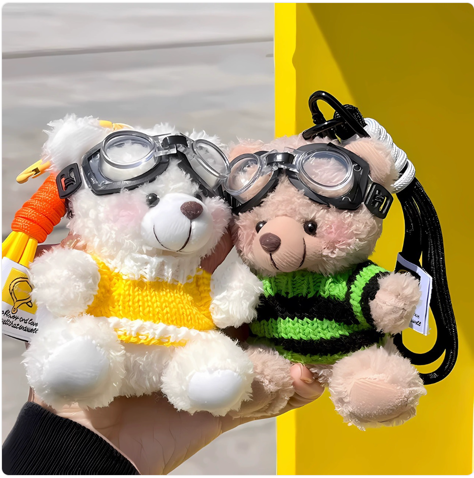 Pilot Bear Plush Keychain