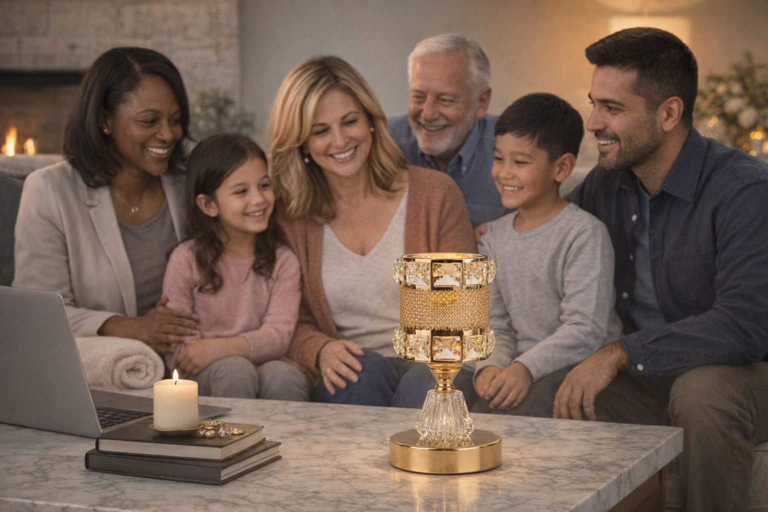 Designer Gold Fragrance Oil Warmer & Night Light | 3 Settings