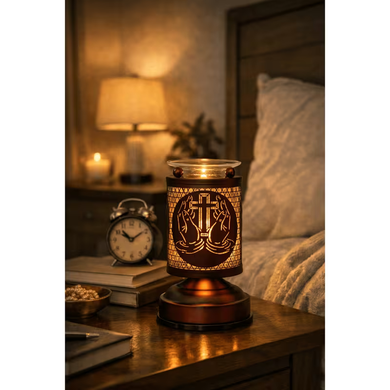 Praying Hands Touch Fragrance Oil Warmer / Night Light