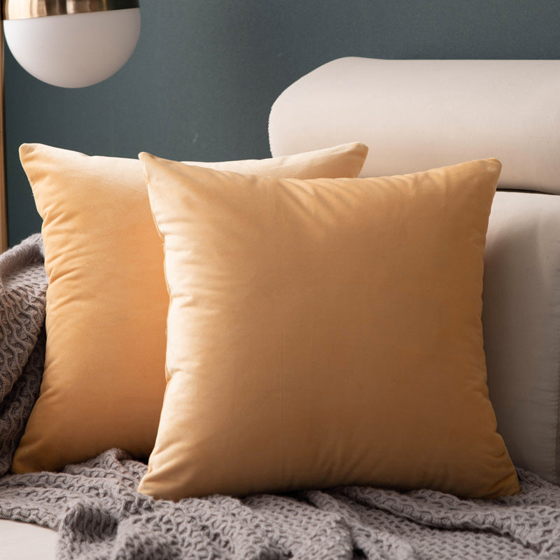 Velvet Nordic Cushion Pillow – Plush Tassel Cover, 6 Colors (20"×20" / 50×50cm)