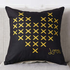 Geometric Retro Throw Pillowcase – Linen & PP Cotton, 4 Styles (18"×18" / 45×45cm)