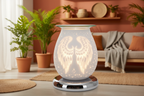 Brazilian living room with White Angel Wings oil burner in foreground