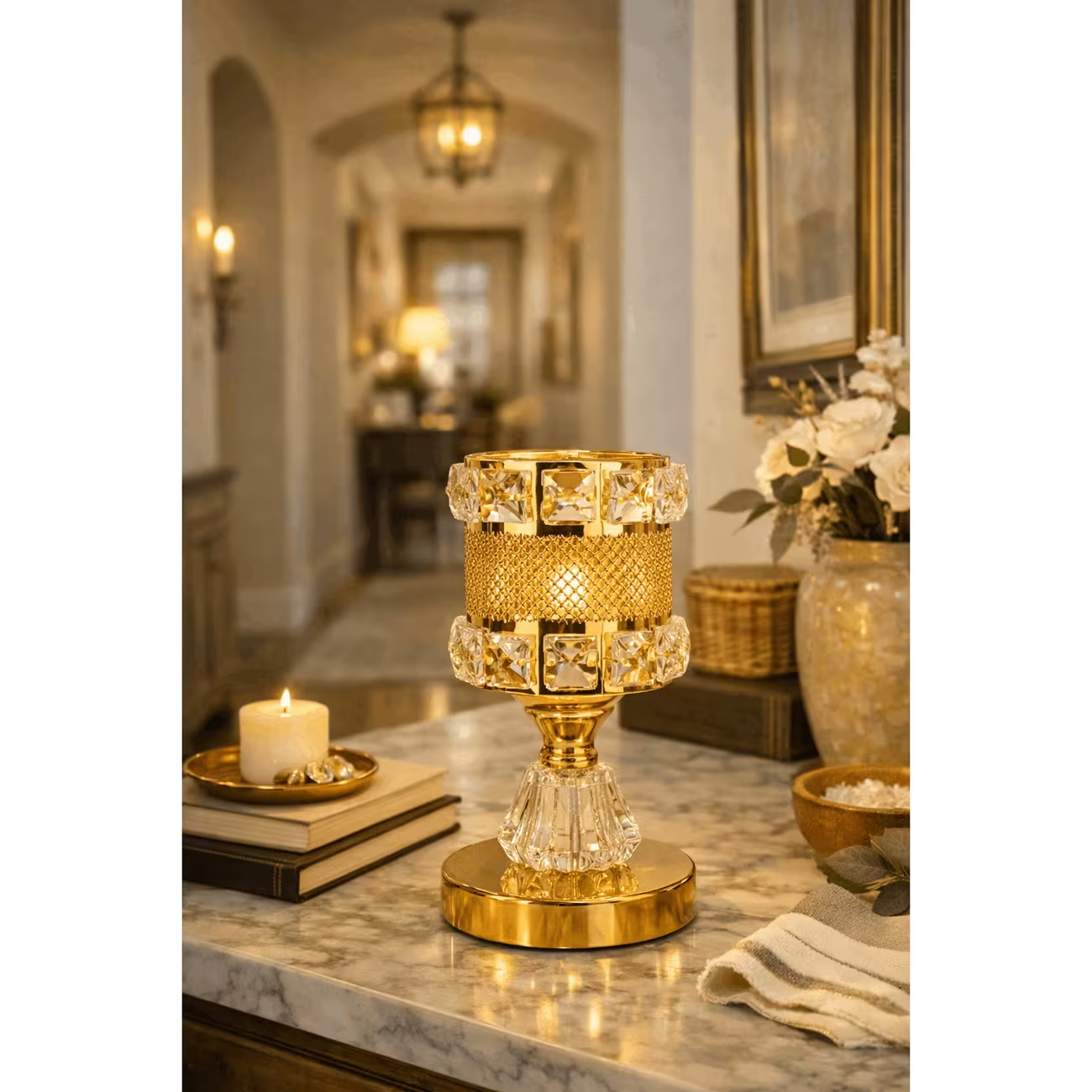 Designer Gold Fragrance Oil Warmer & Night Light | 3 Settings